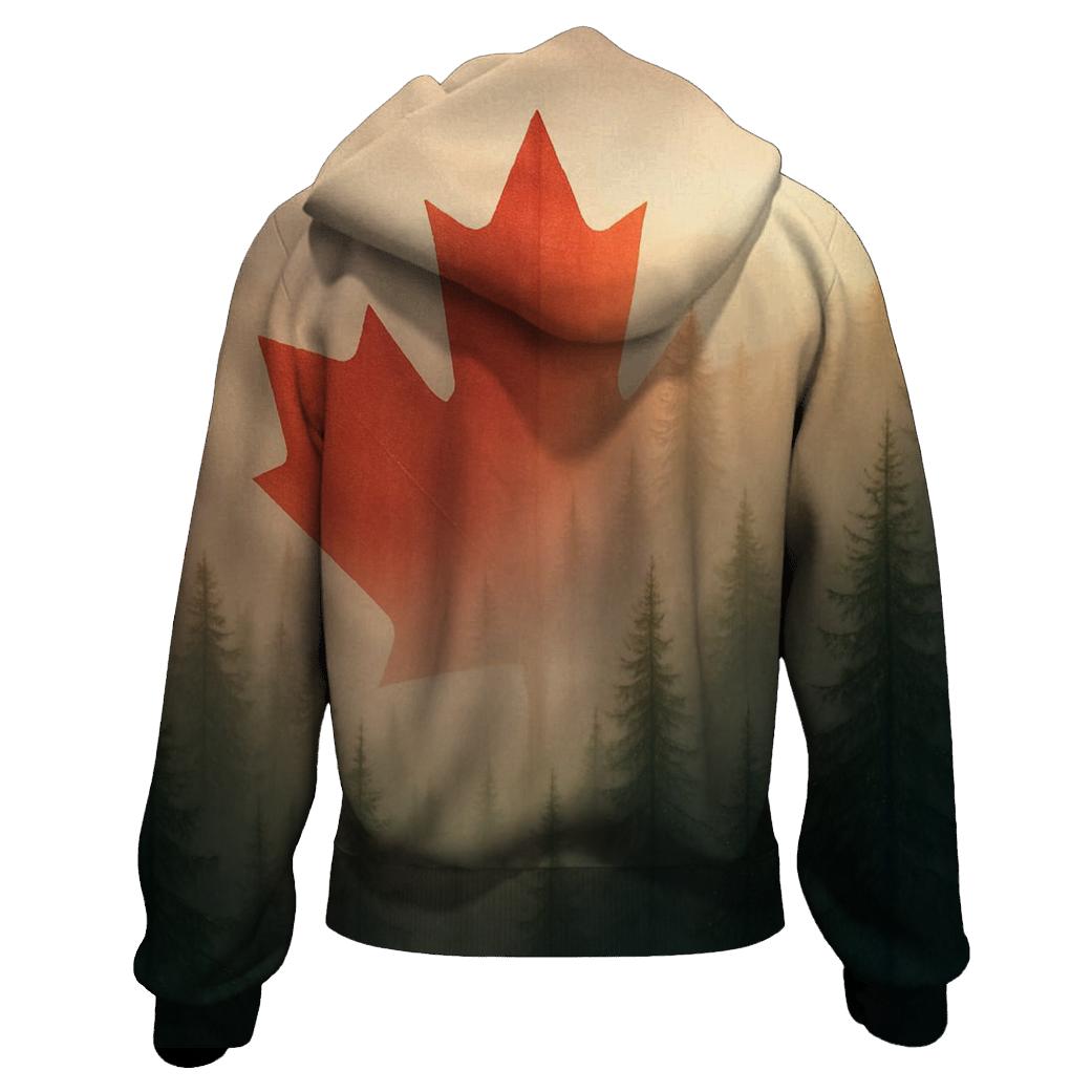 Canadian Forest Flag Mist custom hoodies