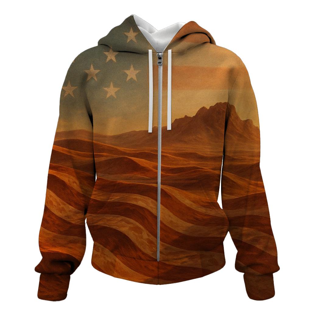 Desert Camo Stars And Stripes Mirage hoodie styles