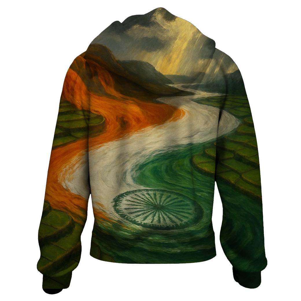 Indian Monsoon Flag River designer hoodies