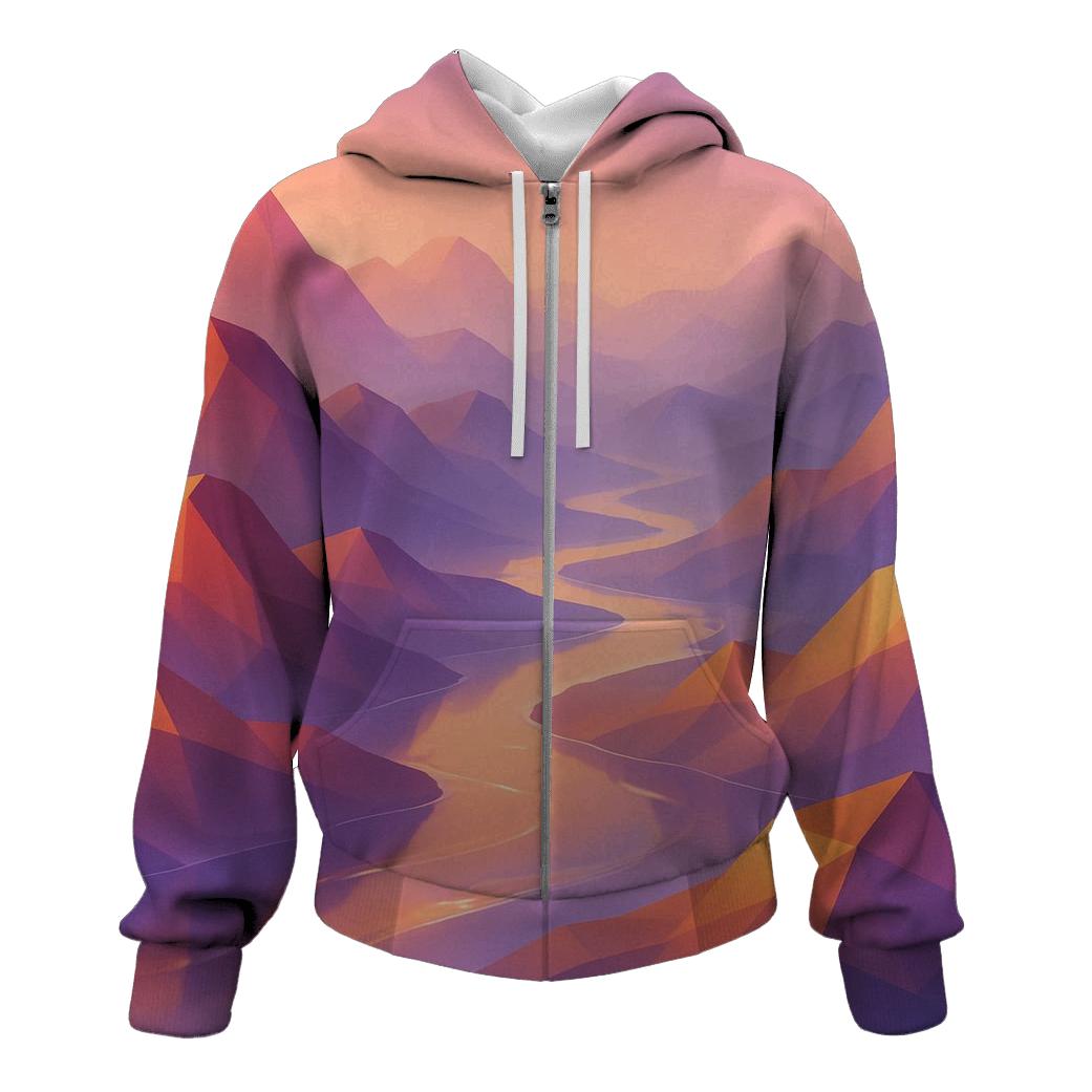 Prismatic Mirage Valley premium hoodies