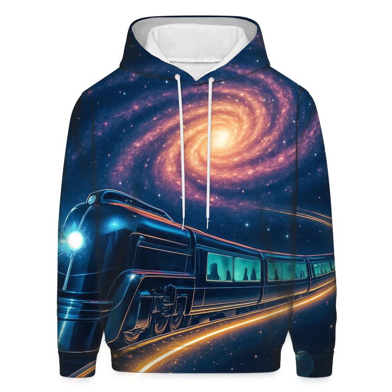 Lunar Train Through The Spiral premium hoodies