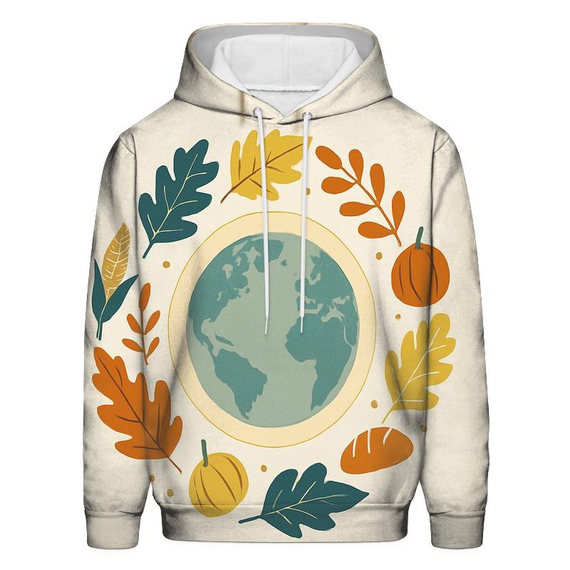 Thankful Leaves Around The World custom hoodies