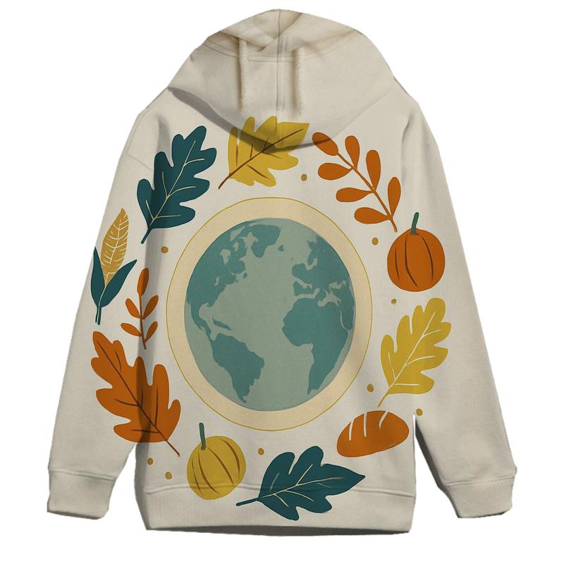 Thankful Leaves Around The World custom hoodies