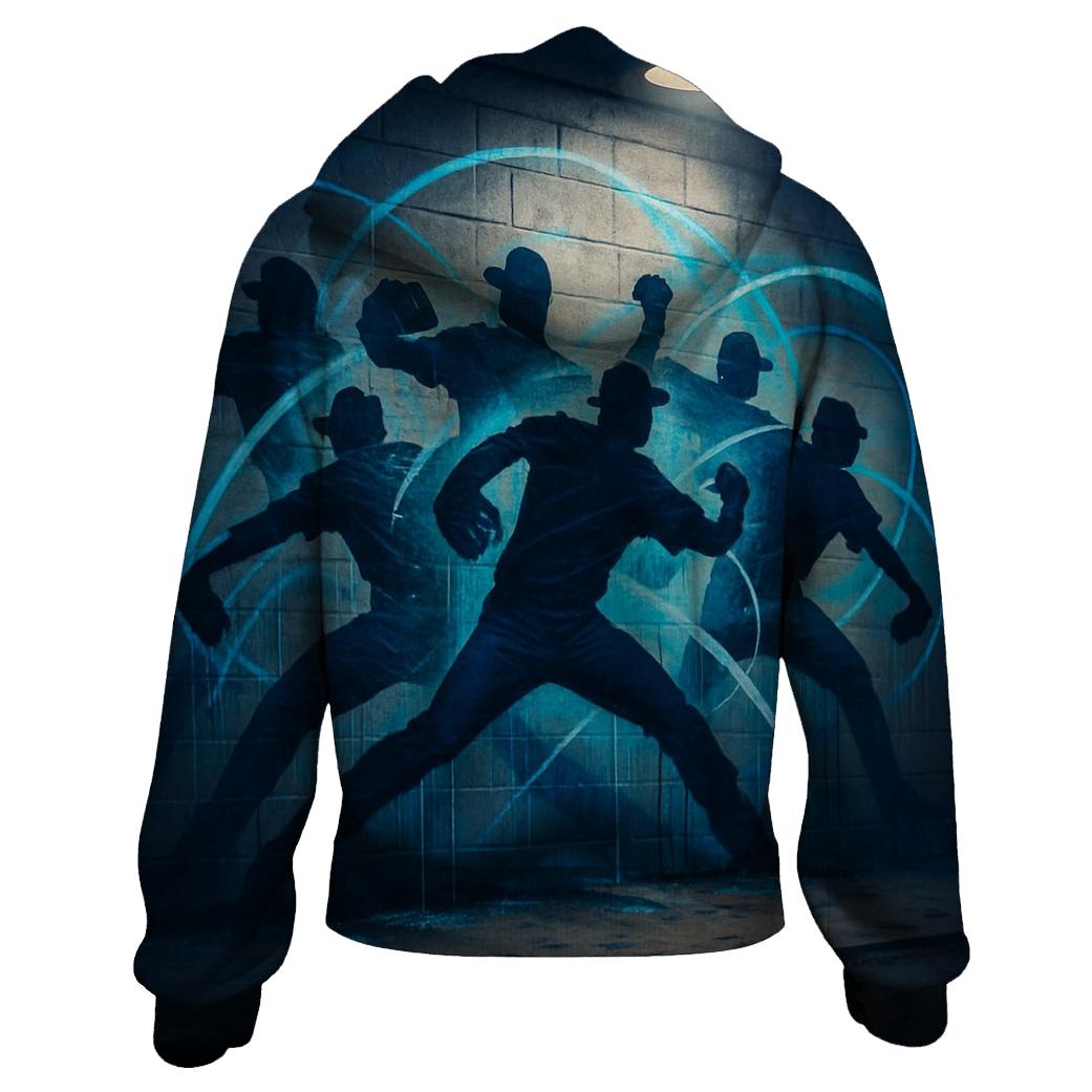 Midnight Graffiti Bullpen Energy printed hoodies