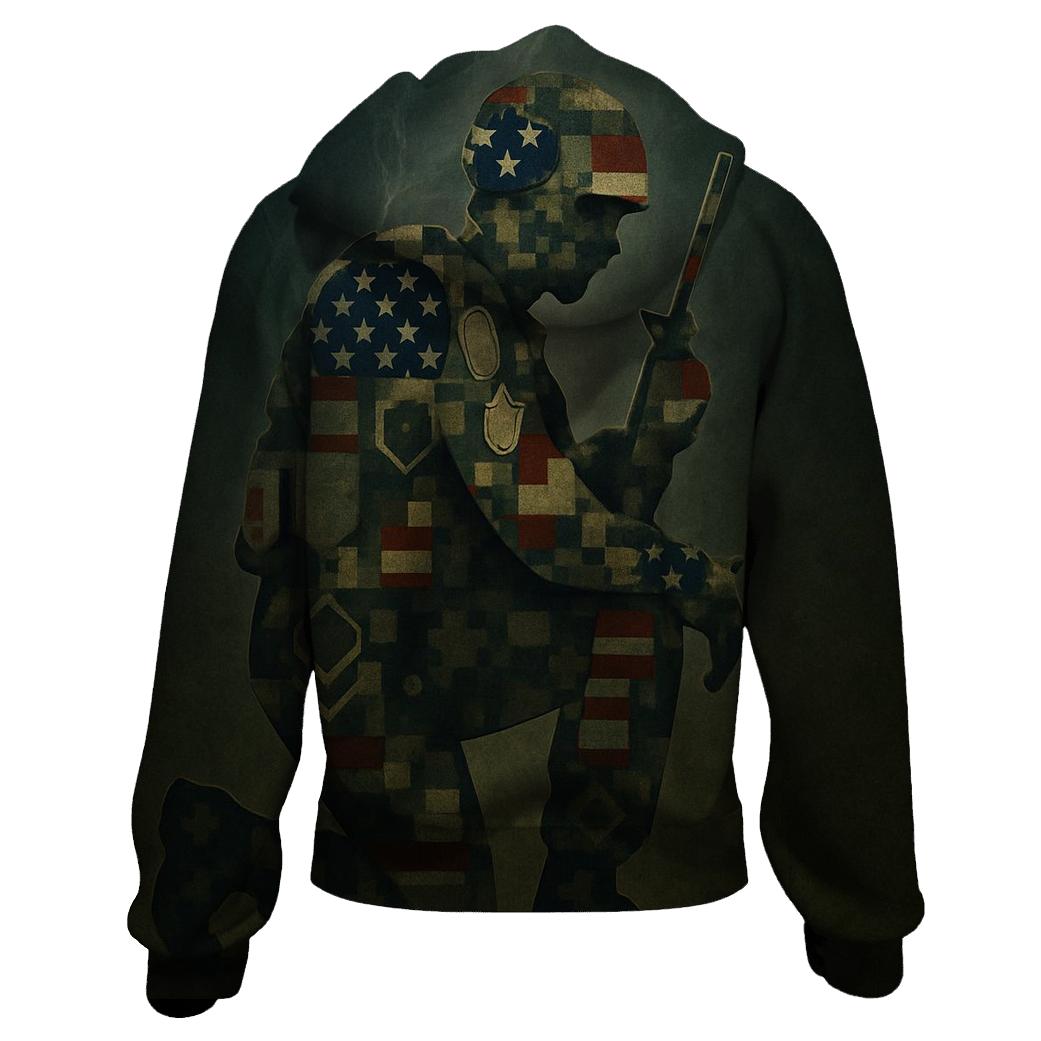 Camouflage Of The Republic zip-up hoodies