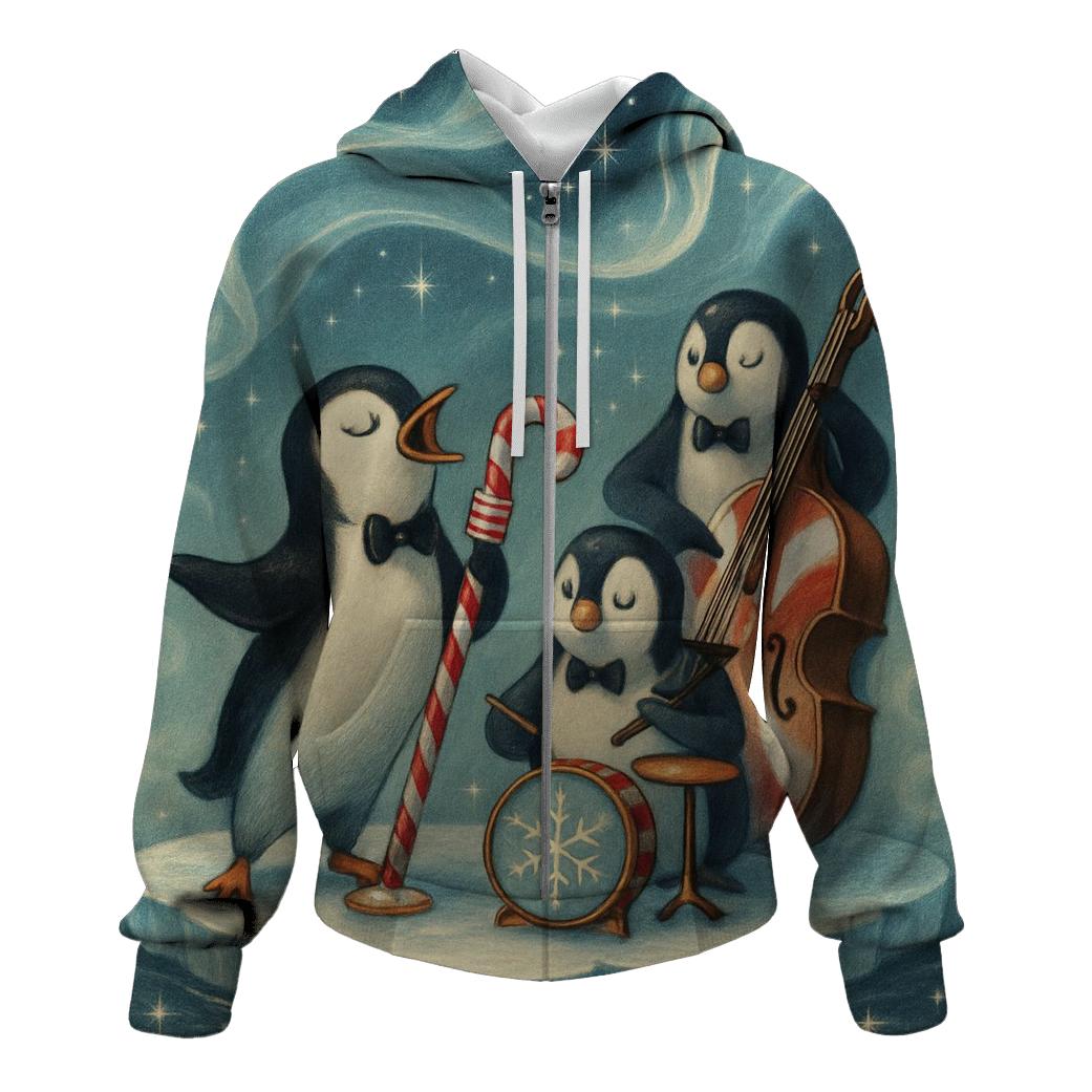 North Pole Penguin Jazz Band custom hoodies