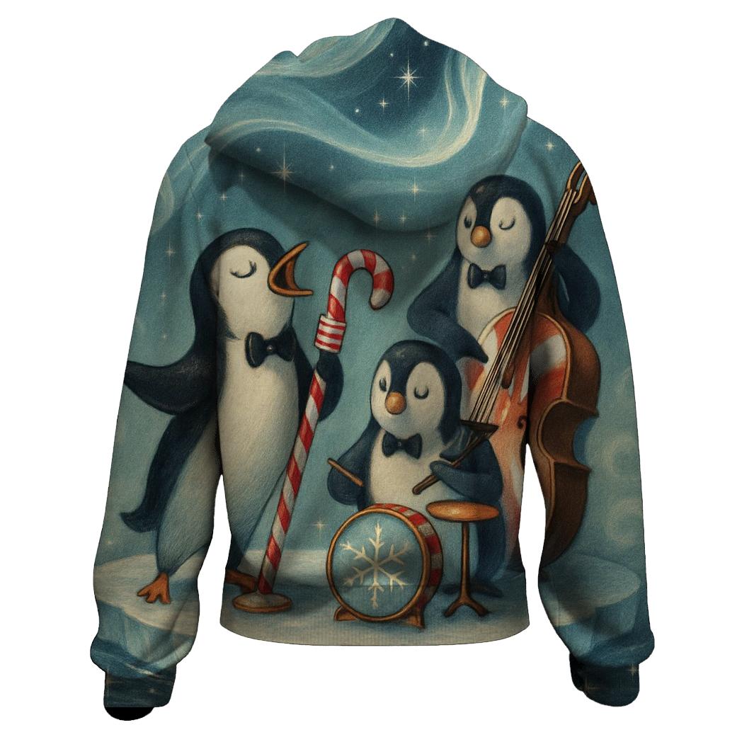 North Pole Penguin Jazz Band custom hoodies