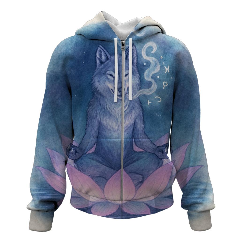 Mystic Lotus Wolf hoodies fashion