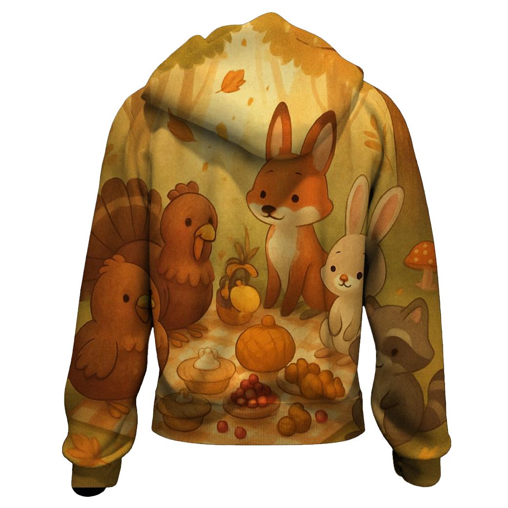 Woodland Friends Autumn Feast hoodies fashion
