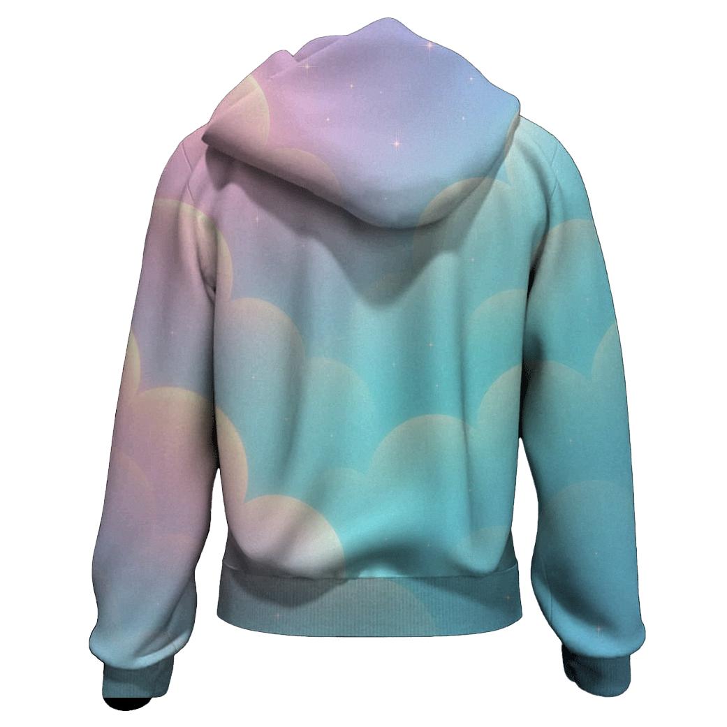 Pastel Cloud Currents lightweight hoodies