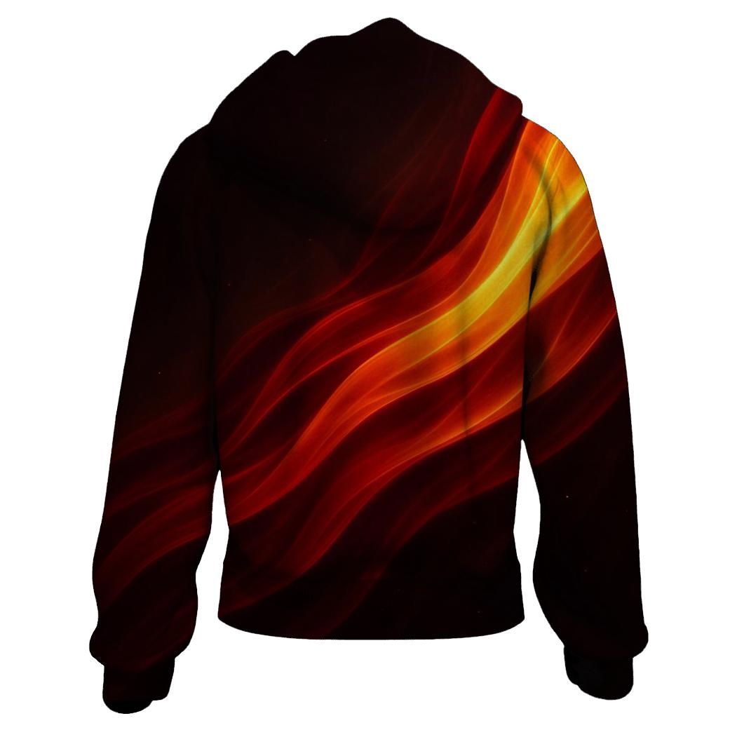 Solar Ember Waves embroidered hoodies