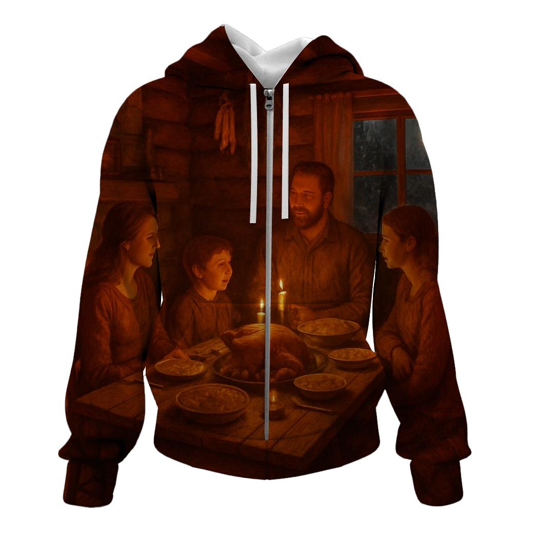 Cozy Cabin Gratitude Glow hoodies fashion