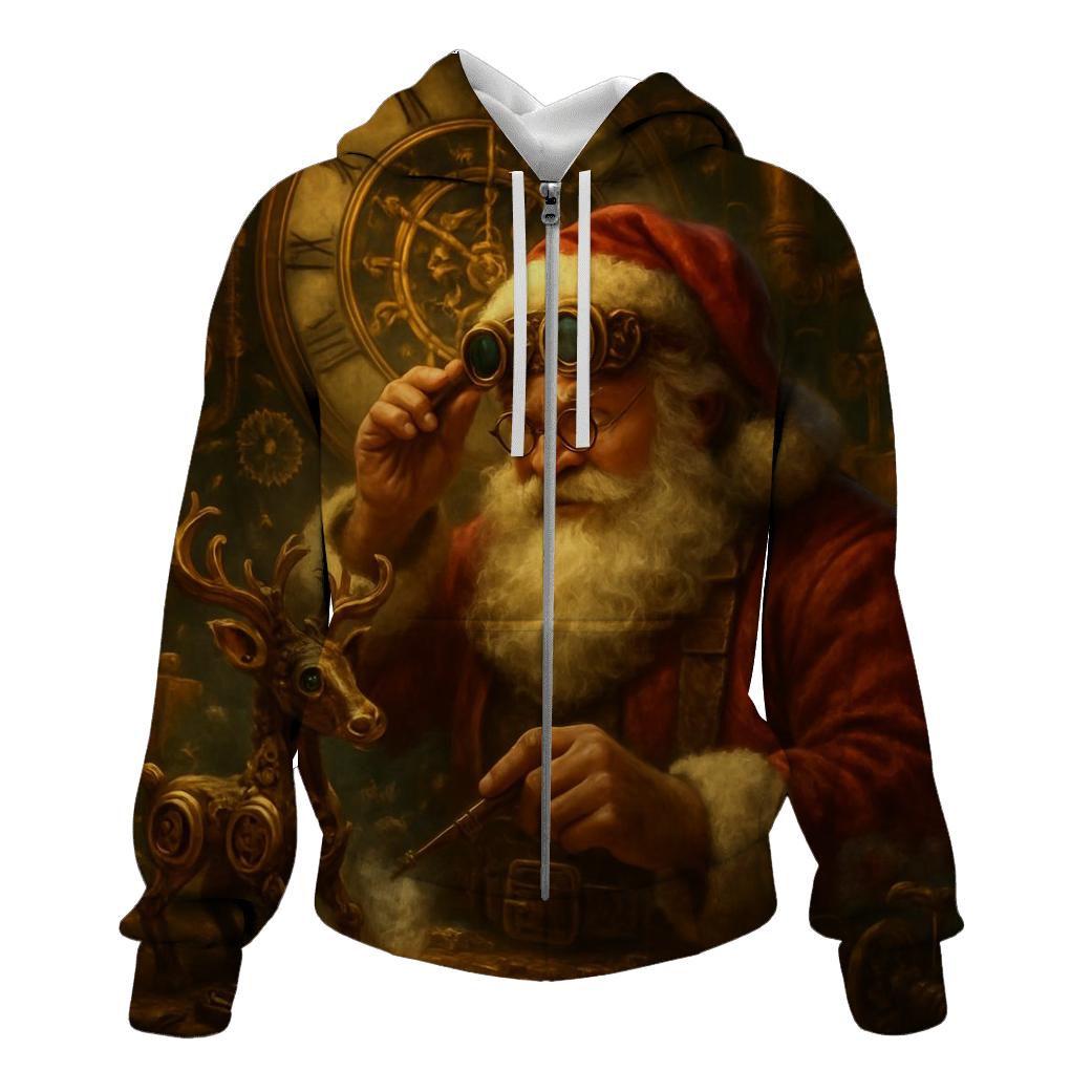 Steampunk Clockwork Santa Workshop hoodie styles