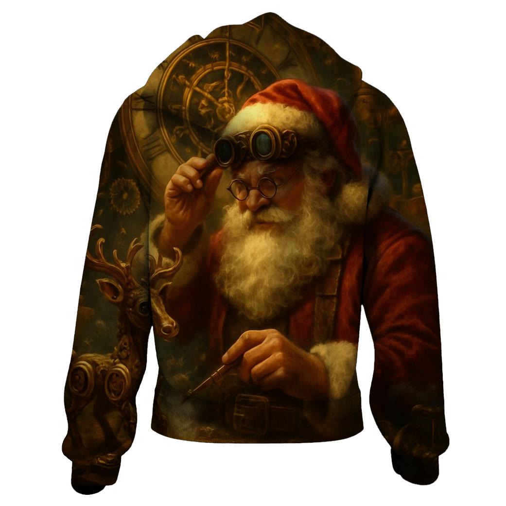 Steampunk Clockwork Santa Workshop hoodie styles