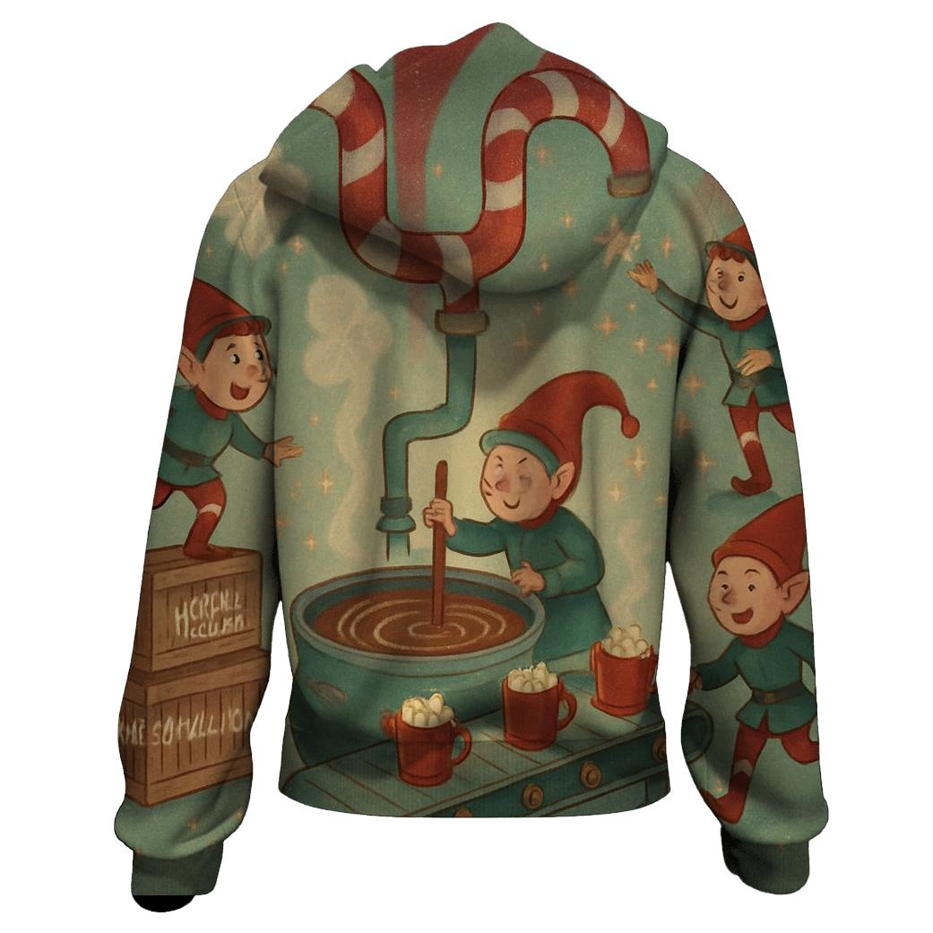 Elves Hot Cocoa Factory Line custom hoodies