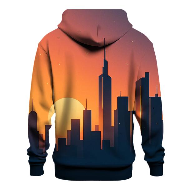 Skyline Echoes Of Gold heavyweight hoodies