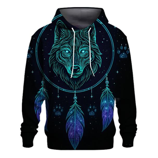 Celestial Dreamcatcher Wolf zip-up hoodies