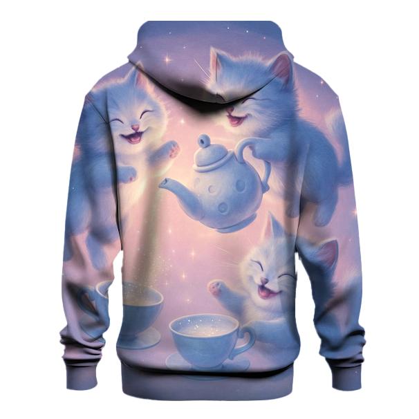 Celestial Tea Party Cats lightweight hoodies