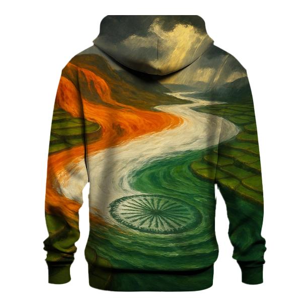 Indian Monsoon Flag River hoodie designs