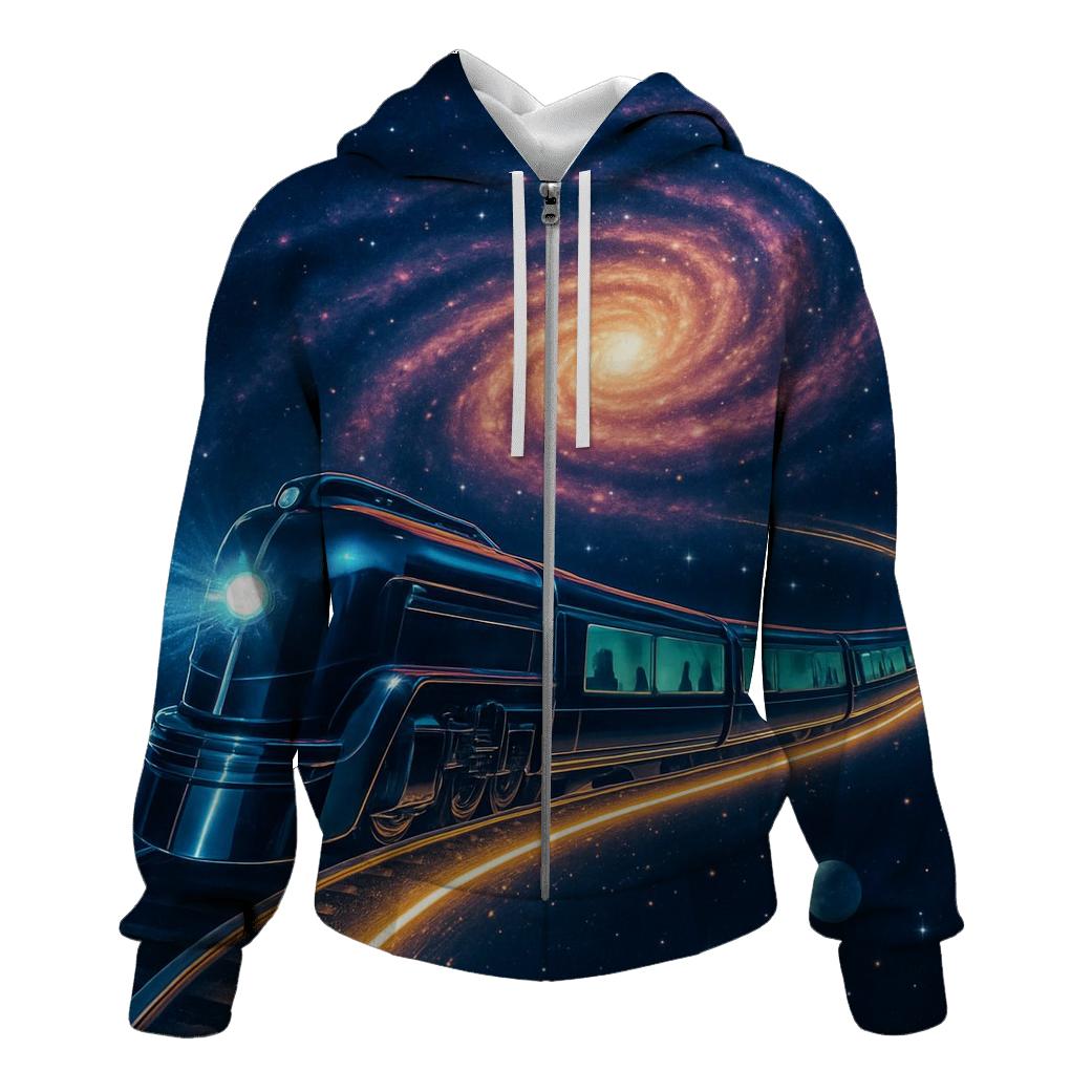 Lunar Train Through The Spiral heavyweight hoodies