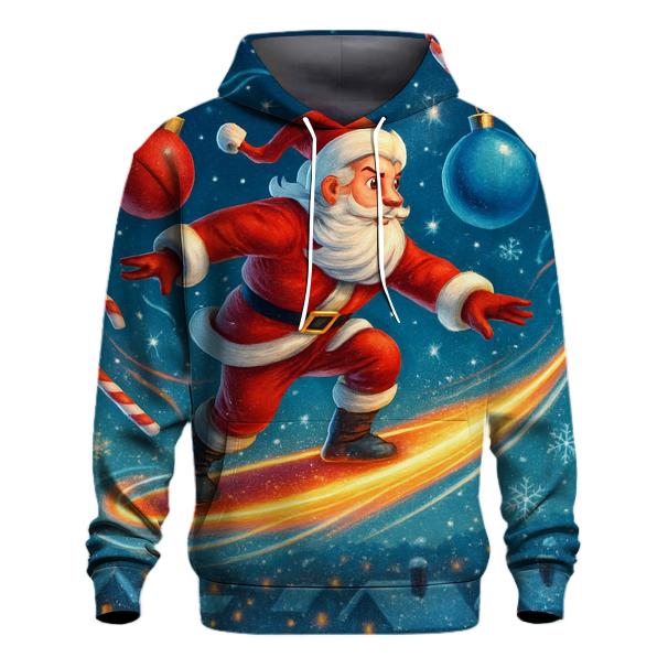 Midnight Santa Comet Ride embroidered hoodies
