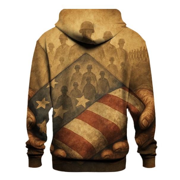 Echoes Of Service In The Folded Flag lightweight hoodies