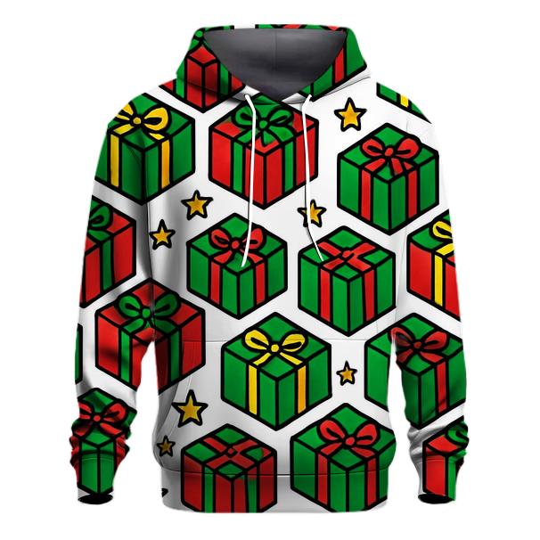 Gift Box Checkerboard On Bright White custom hoodies