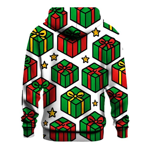Gift Box Checkerboard On Bright White custom hoodies