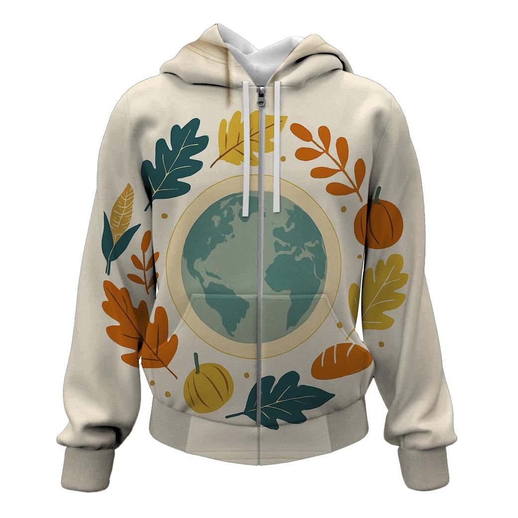 Thankful Leaves Around The World hoodie styles