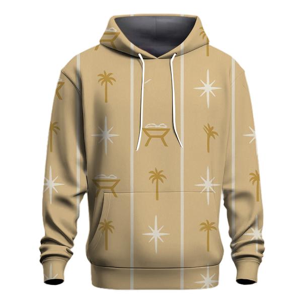 Starlit Nativity Icon Stripe On Soft Beige hoodie trends