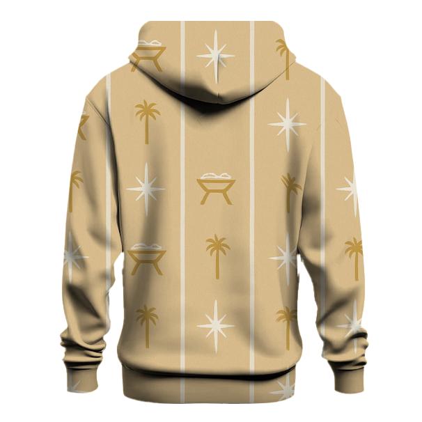 Starlit Nativity Icon Stripe On Soft Beige hoodie trends