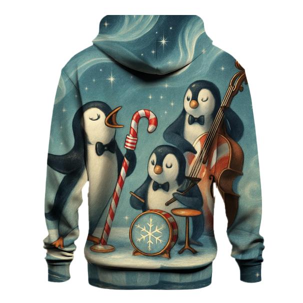 North Pole Penguin Jazz Band pullover hoodies