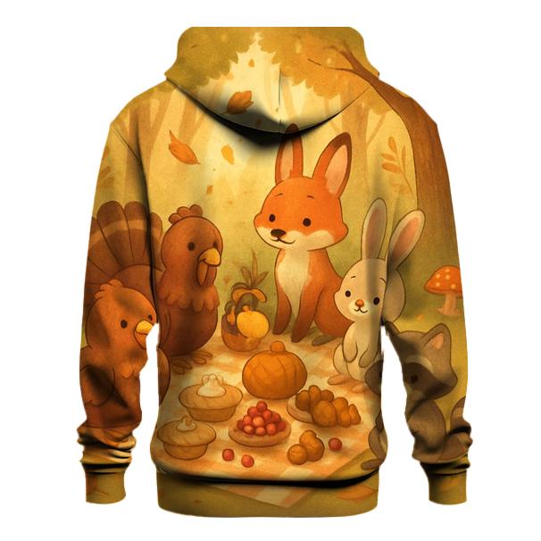 Woodland Friends Autumn Feast hoodie designs