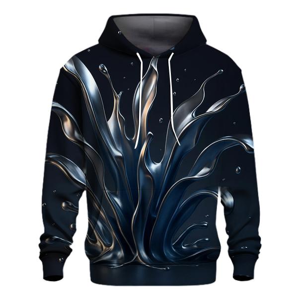 Liquid Chrome Bloom embroidered hoodies