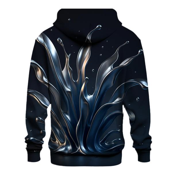 Liquid Chrome Bloom embroidered hoodies
