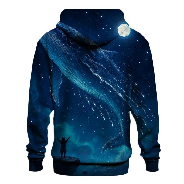 Celestial Whale Crossing printed hoodies