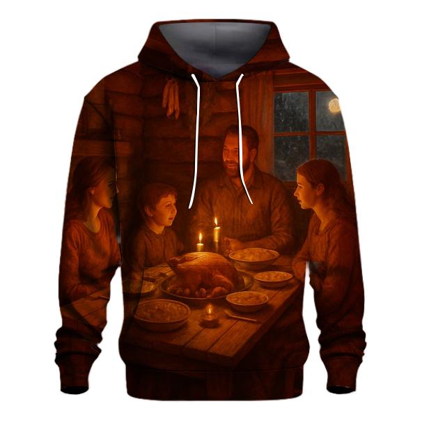 Cozy Cabin Gratitude Glow custom hoodies