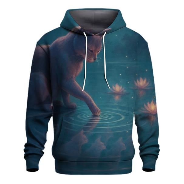 Crystal Pond Reflection Cats hoodie designs