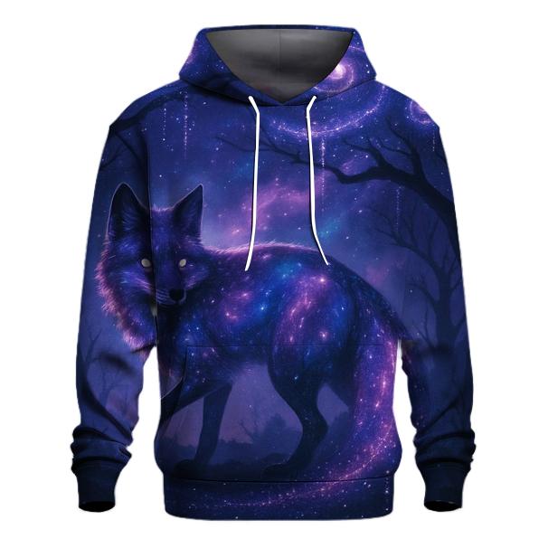 Cosmic Fox In Starlit Forest lightweight hoodies