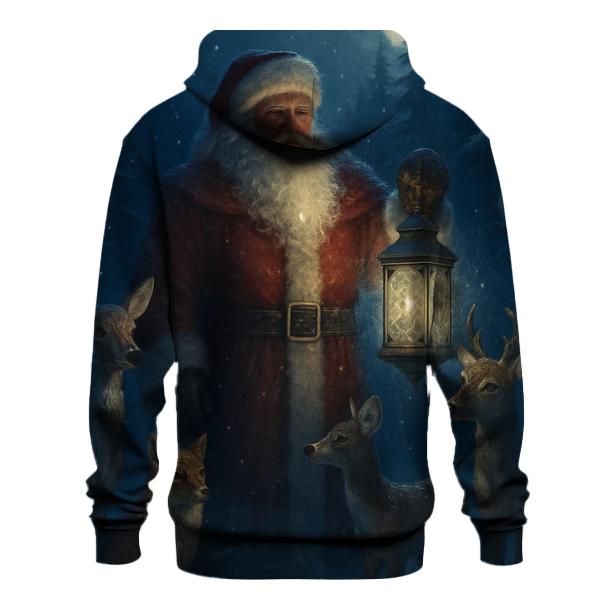Midnight Forest Guardian Santa pullover hoodies