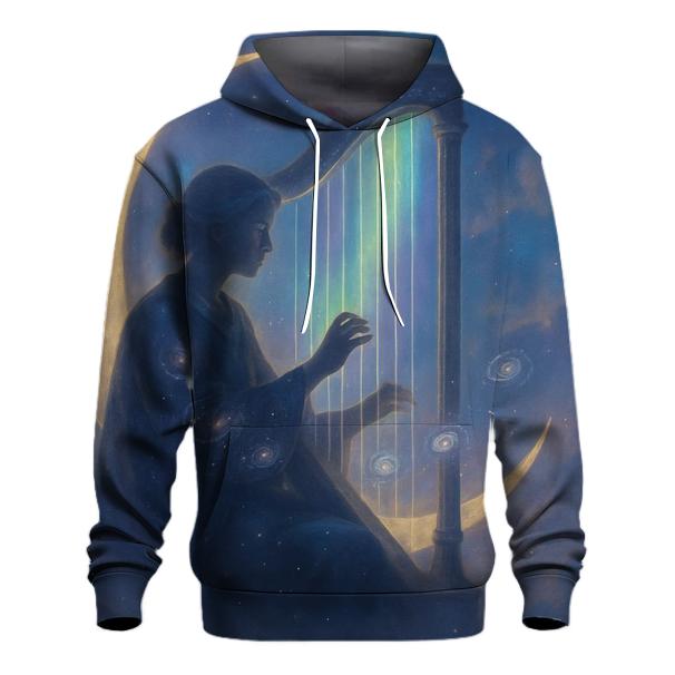 Aurora Harp Of The Cosmos embroidered hoodies
