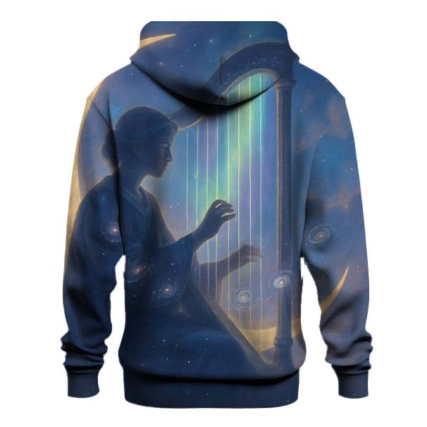 Aurora Harp Of The Cosmos embroidered hoodies