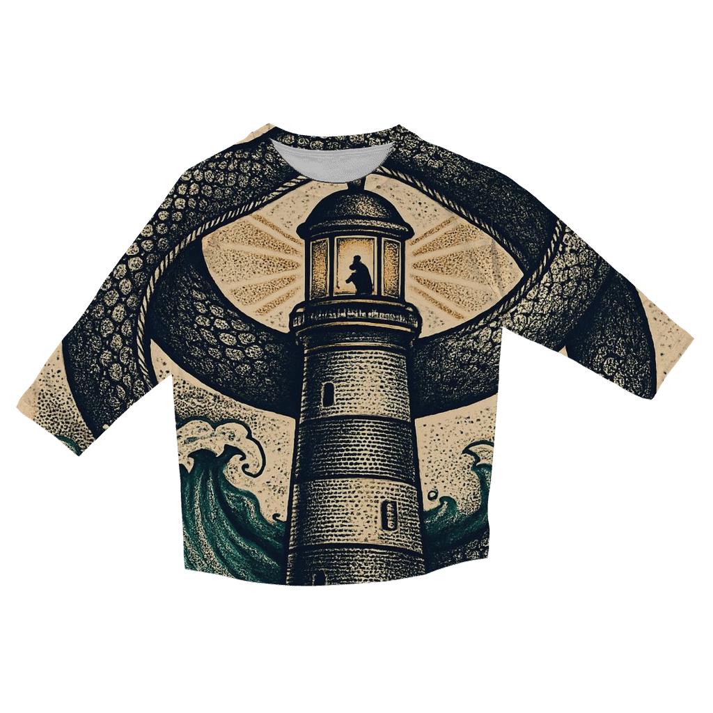 Ouroboros Lighthouse Of Tides designer 3/4 sleeve blouses