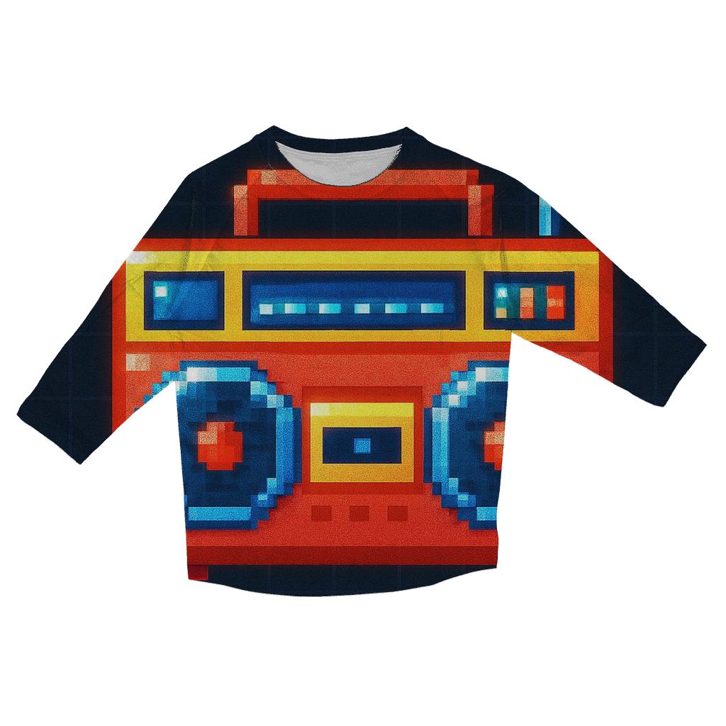 Pixel Arcade Boombox custom 3/4 sleeve shirts