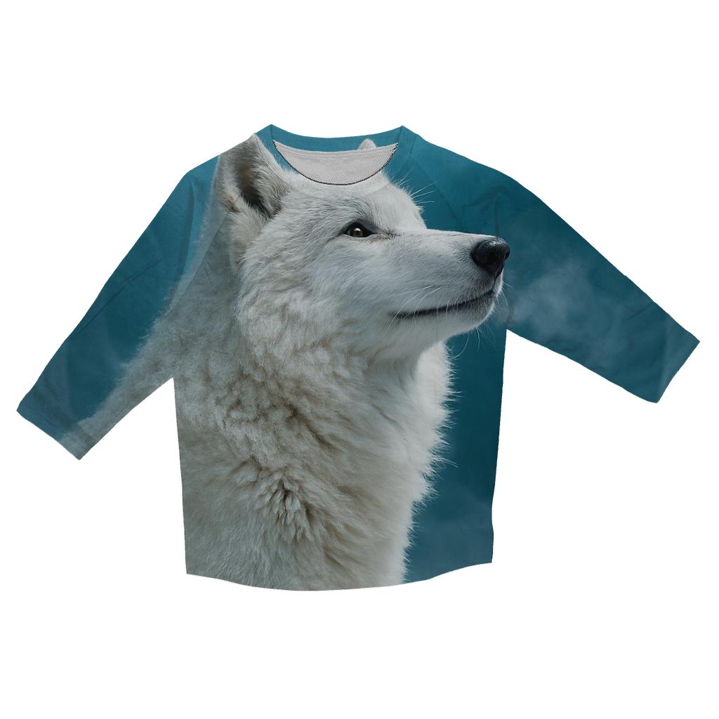 Ice Cave Breath Study printed three quarter sleeve shirts