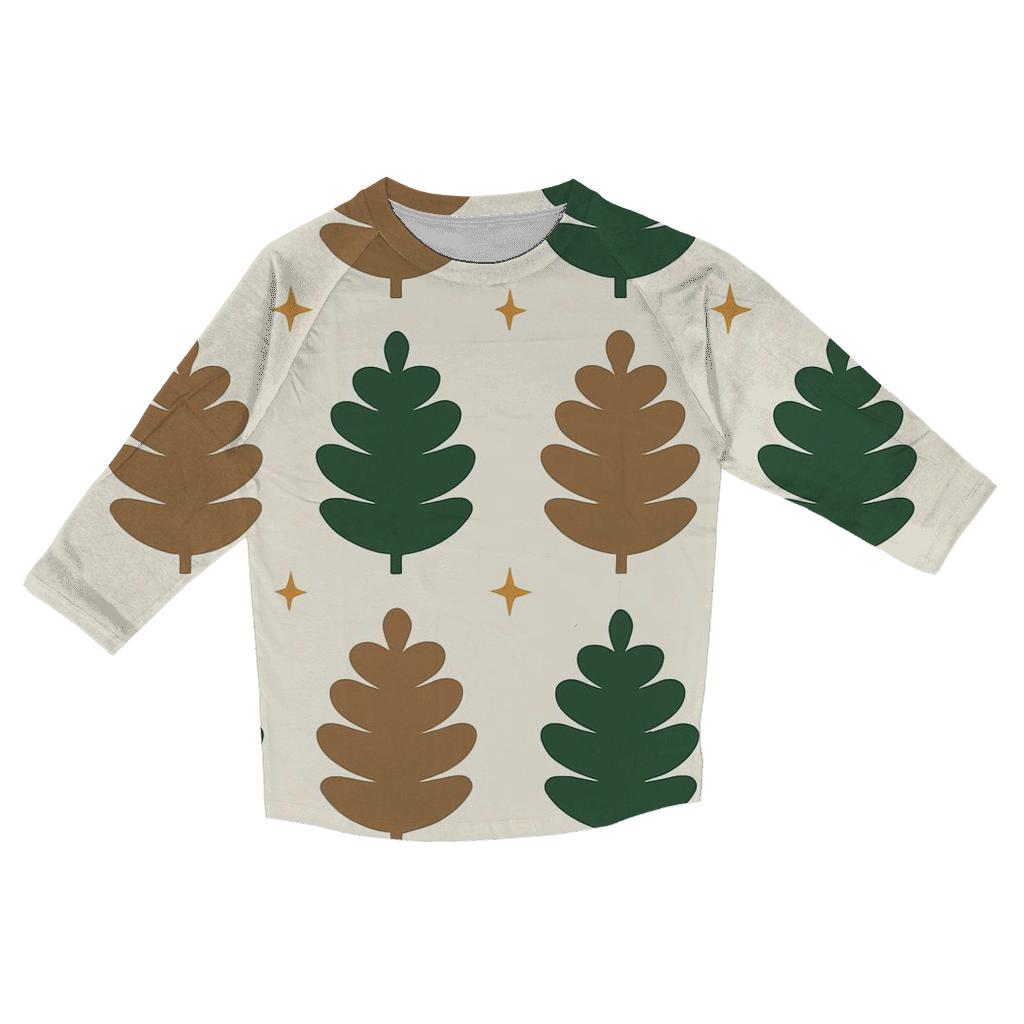 Pine Cone Constellation Rows fashion 3/4 sleeve shirts