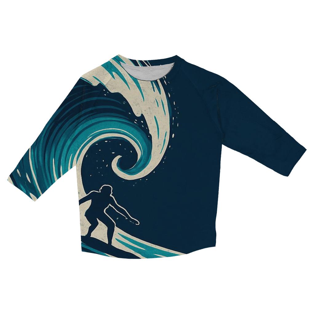 Tidal Wave Surf Line fashion 3/4 sleeve shirts