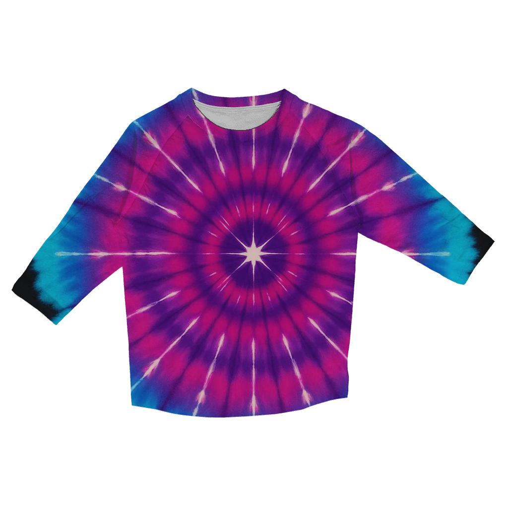 Mandala Sunburst Pulsar Crown printed three quarter sleeve shirts