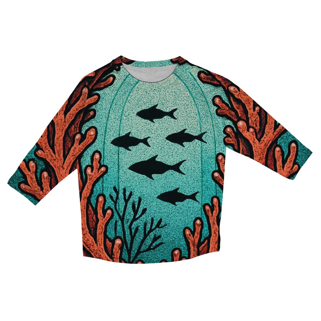 Ouroboros Coral Cathedral stylish quarter sleeve tops