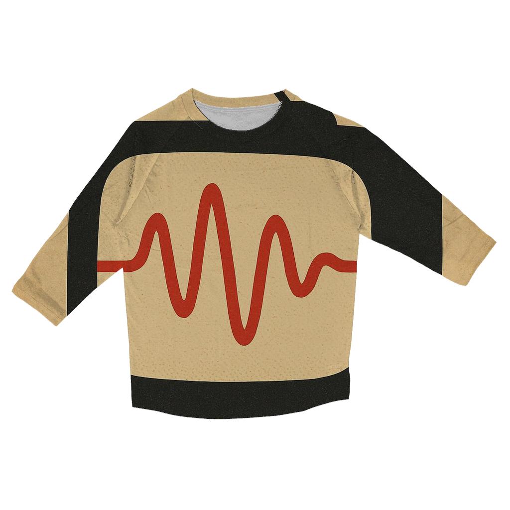 Retro TV Soundwave Screen fashion 3/4 sleeve shirts